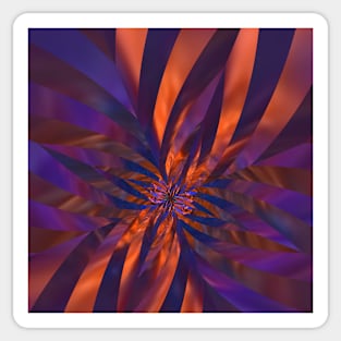 Abstract in Orange and Purple Sticker